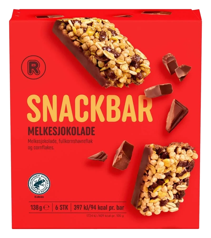 Snackbar med sjokolade