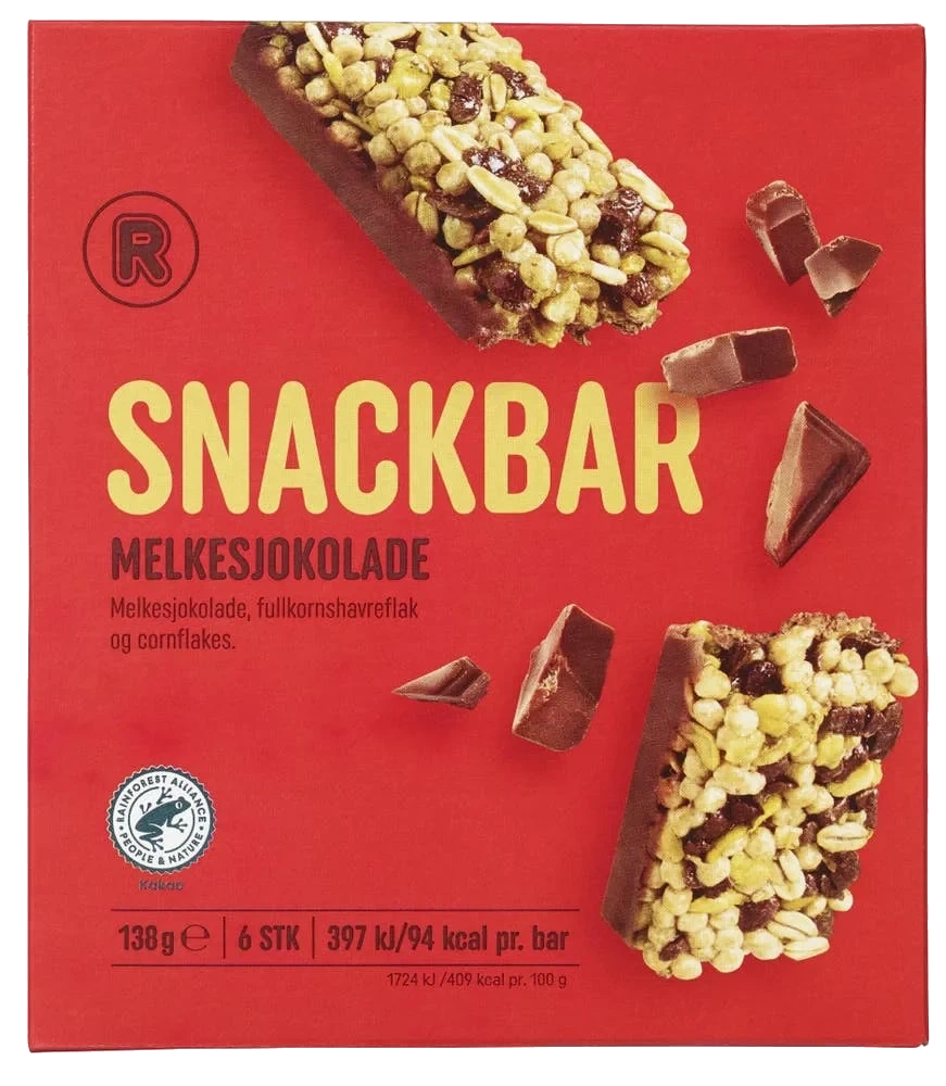 Snackbar med sjokolade
