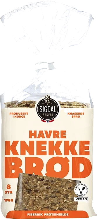 Havreknekkebrød 190g Sigdal