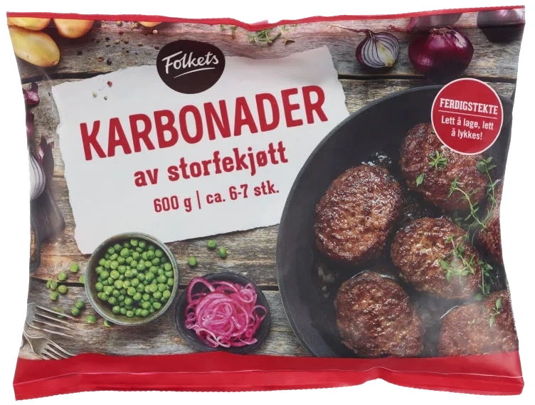 Karbonader Av Storfekjøtt 600g Folkets