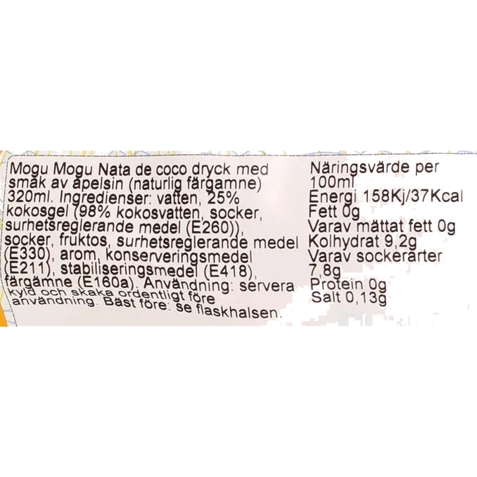 Apelsindryck Nata De Coco