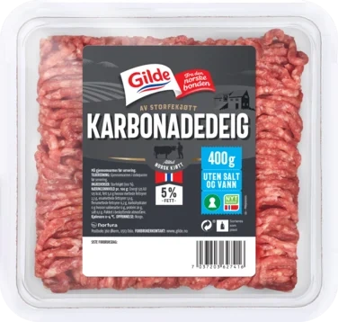 Karbonadedeig Storfe Usv 5% 400g Enh