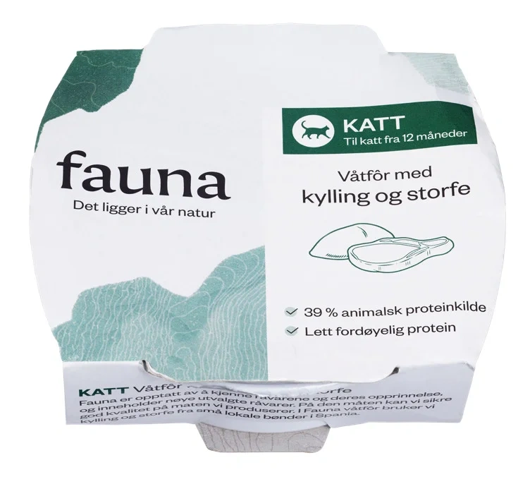 Fauna Katt Våtfor Kylling&Biff 70g