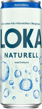 Loka Natural Sparkling Water 33cl Sleek Can