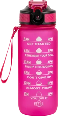 Drikkeflaske Pink 600ml Hollywood Motivational Bottle