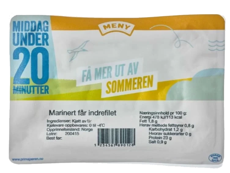 Sau/Lam Indrefilet Sitron/Timian 90g Prima Jæren