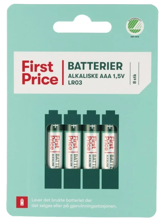 Batterier Lr03 Aaa 1,5v 8stk First Price