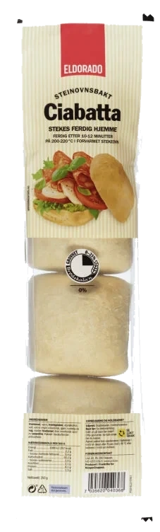Ciabatta Steinovnsbakt 4x62g Eldorado