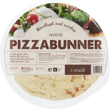 Pizzabunn Hvete 2 X 180g