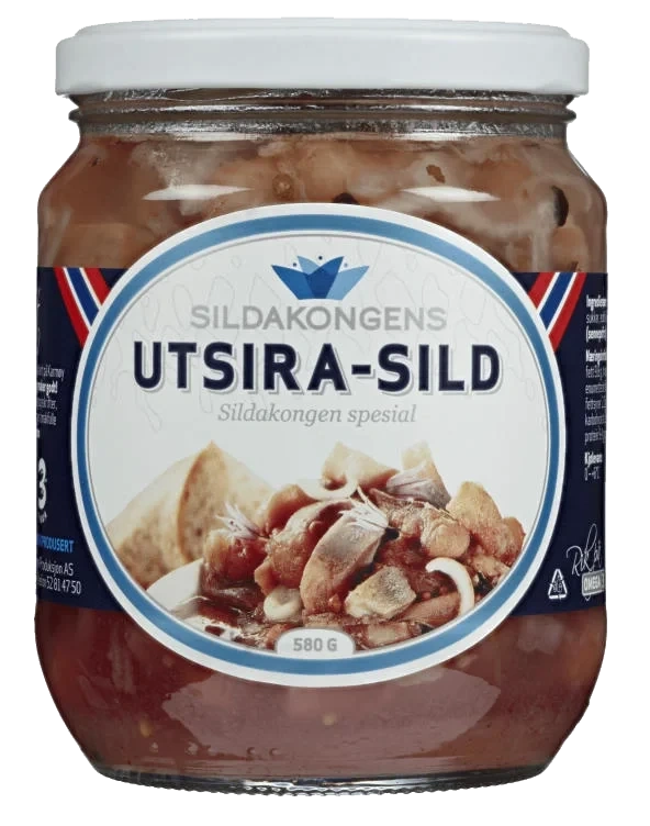 Utsirasild 580g Glass Sildakongen