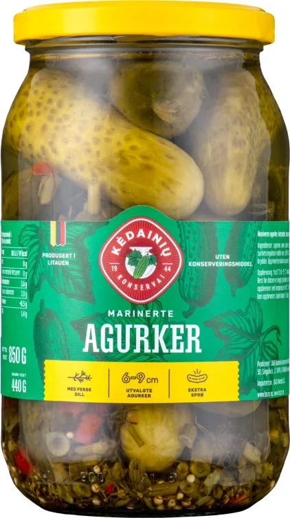 Agurk Marinert 880g Kedainiu