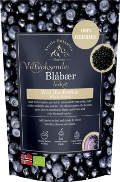 Viltvoksende Blåbær,tørket, 50g