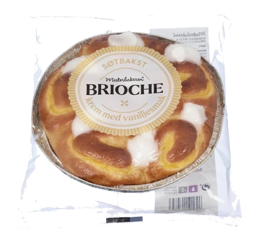 Brioche med vaniljekrem