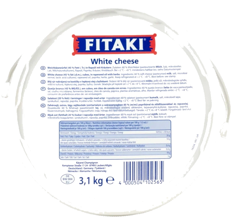 Feta Terning i Olje/Krydder 3kg Hofmeister