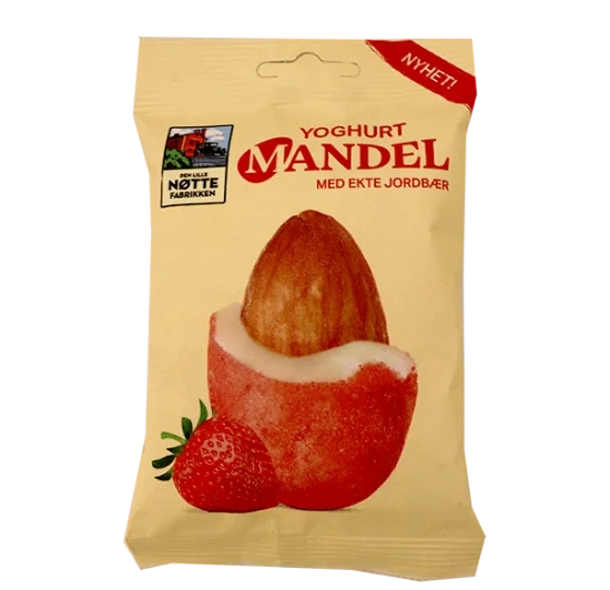 Yoghurtmandel Med Jordbær 80g