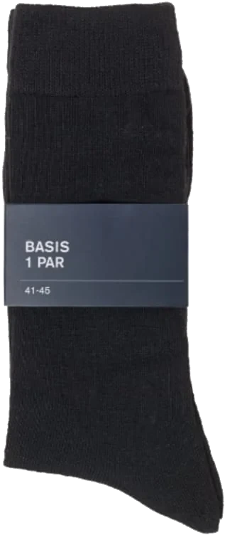 Basic Socks X1 Poly Black 41-45 Lm