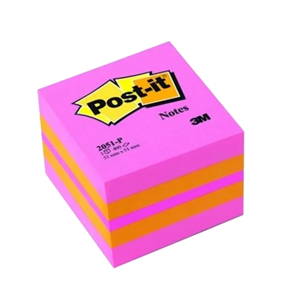 Post-it Minikube 51x51 Mm Rosa