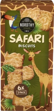 Nordthy Safari Biscuits Plain (6x2 Stk.) 175g