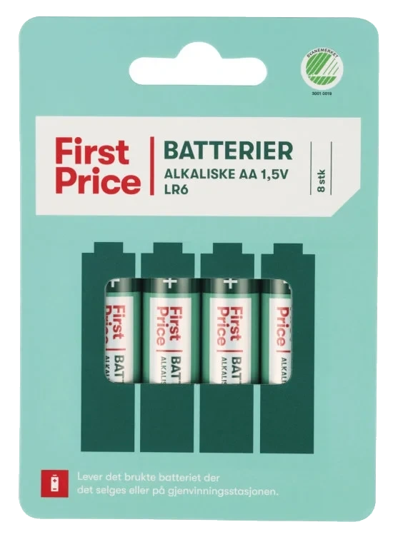Batterier Lr06 Aa 1,5v 8stk First Price