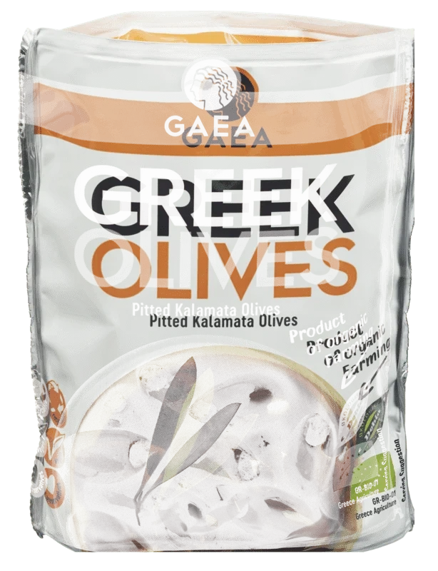Gaea Organic Olives Pitted Kalamata 8x150g