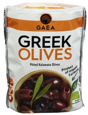 Gaea Organic Olives Pitted Kalamata 8x150g