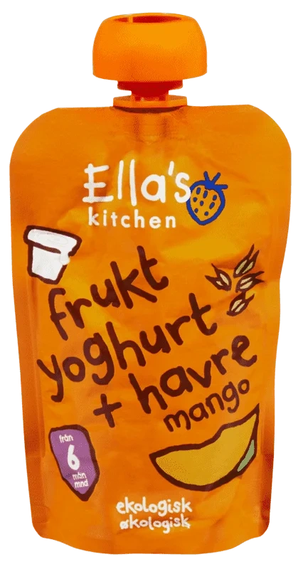 Ella's Kitchen Frukt Yoghurt+Havre Mango 6 md