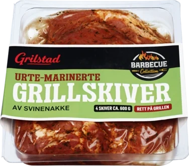 Grilstad Urtemarinerte Grillskiver av Nakke