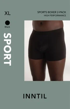 Men's Sports Boxer, 2-pk, Black, Xl