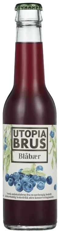 Utopiabrus Blåbær 0,275l flaske