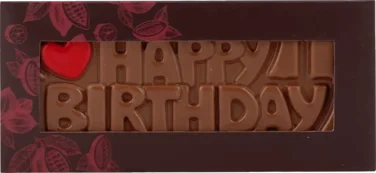 Sjokoladeplate m/Tekst - Happy Birthday