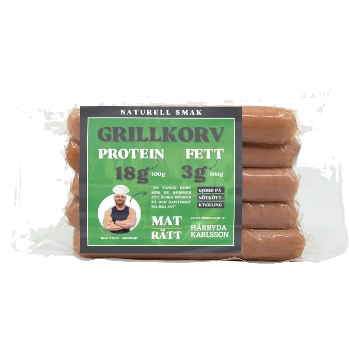 Grillkorv Mat Rätt Naturell 250g Härryda Karlsson