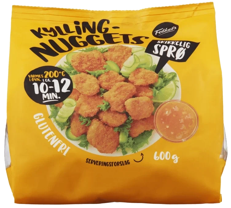 Kyllingnuggets 600g Folkets