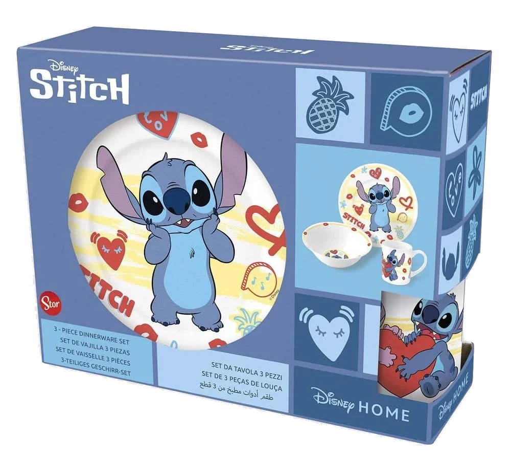 Stitch-keramikksett i 3 deler