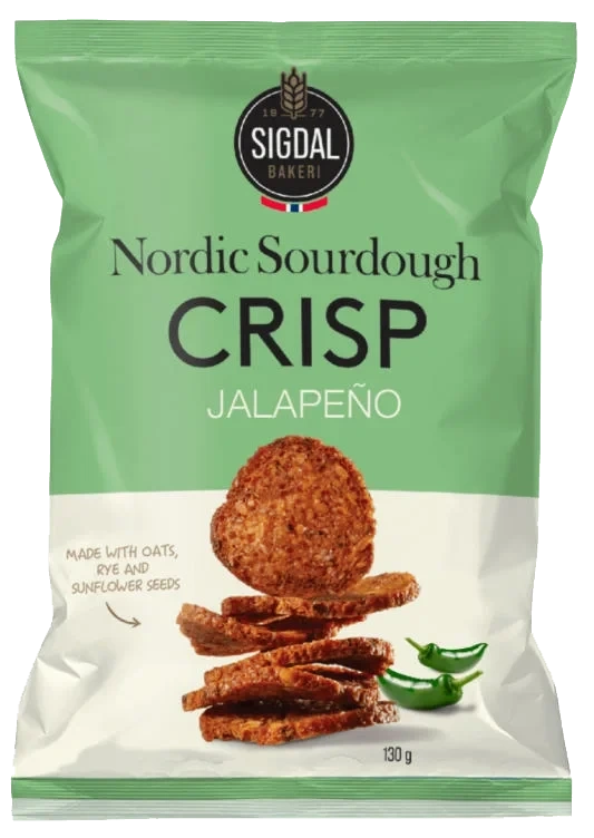 Nordic Sourdough Crisp Jalapeno 130g United Bakeries