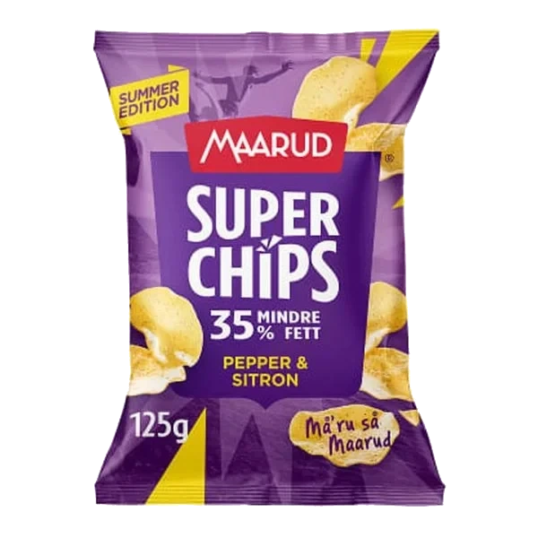 Superchips Pepper&Sitron 125g Maarud