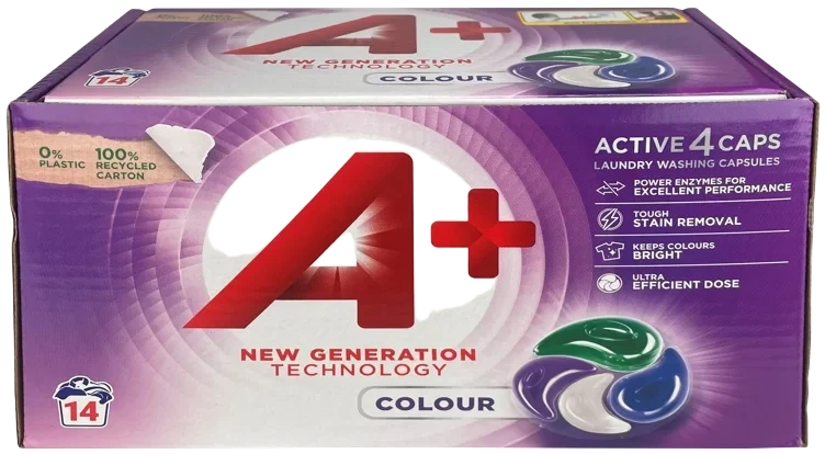 A+ Active 4 Color Caps 14stk