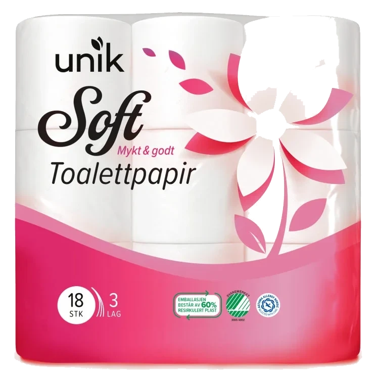 Toalettpapir Soft 18rl Unik