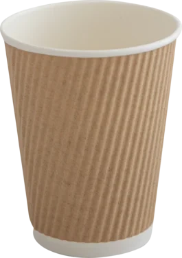 Kaffebeger, Abena Gastro, 11cm, Ø9cm, 36 Cl, 12 Oz, Brun, Pe/papp, Ripple Wall