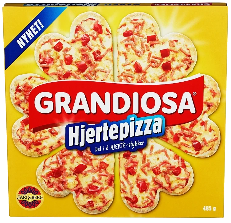 Grandiosa Hjertepizza 485g