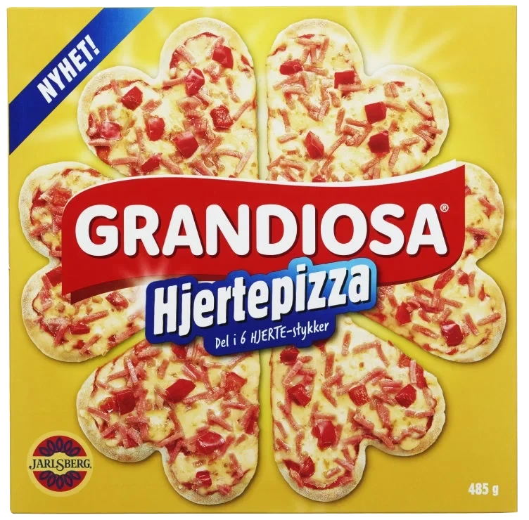 Grandiosa Hjertepizza 485g