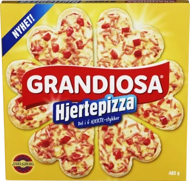 Grandiosa Hjertepizza 485g