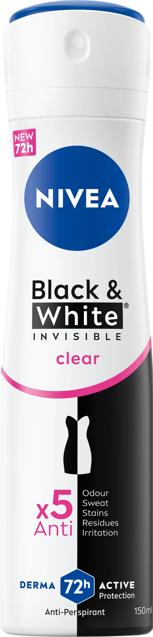 NIVEA Deo Spray Invisible Black & White Clear 150 ml