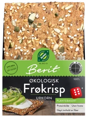 Berit N Frøkrisp Øko 240 Salg 1/3 Pall