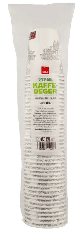 Coop Kaffebeger 237ml 40stk