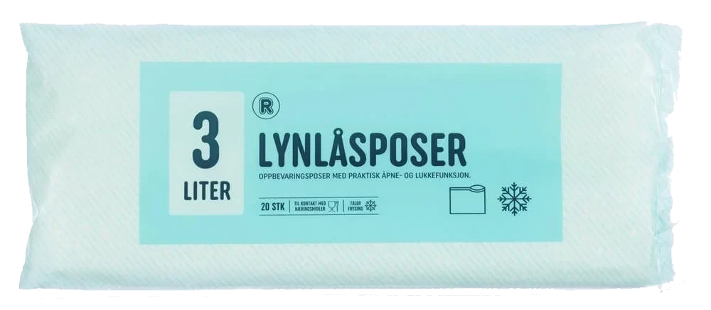 Lynlåspose 3 l, 20 stk