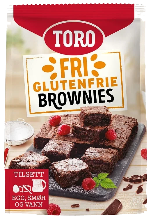 Brownies Mix Glutenfri 540g Toro