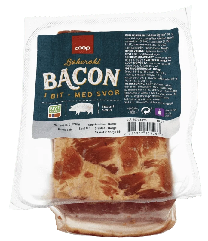 Coop Bøkerøkt Bacon Bit med Svor ca 400g