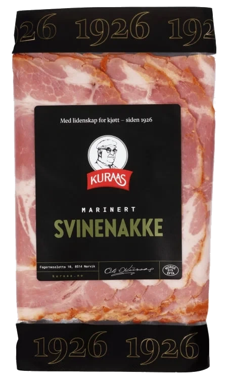 KURAAS Svinenakke Marinert 120g