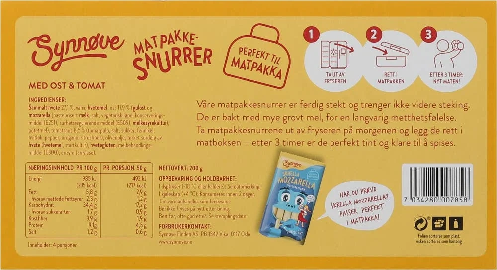 Matpakkesnurrer