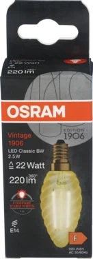 Led Pære Vintage 1906 Clbw 22 2,5w Gold E14